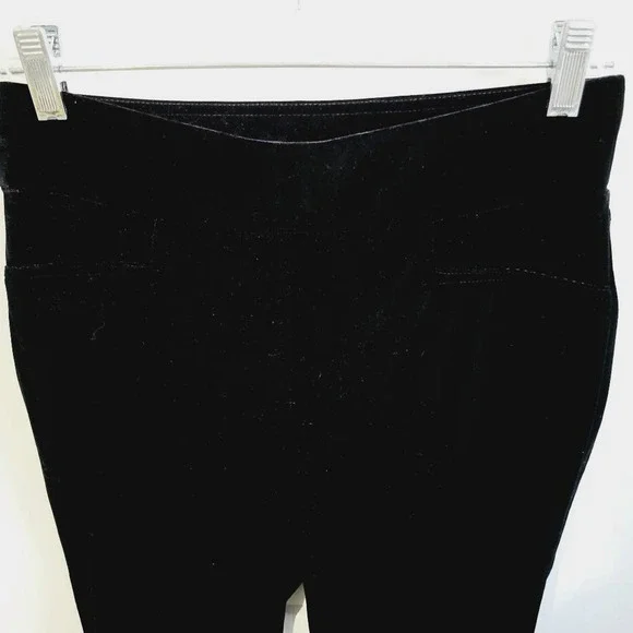 Anne Klein Black Midrise Skinny Velvet Ankle Length Stretch Pants Small - Picture 6 of 8